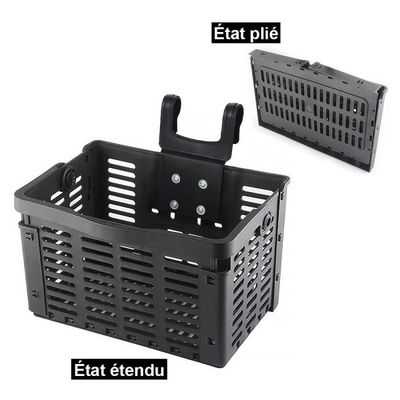 Panier Avant De Vélo Pliable - Rangement Pratique Pour Courses, Fruits Et Affaires De Pique-nique