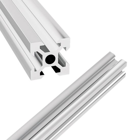 Profilé aluminium 1000 mm 20x20 mm - Norme européenne 2020V, aluminium