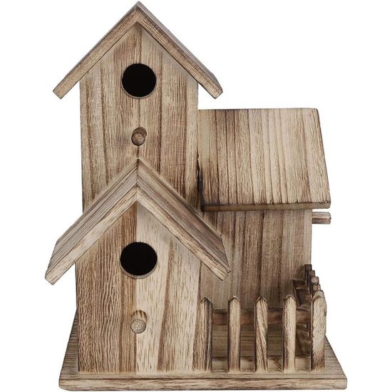 Nichoir En Bois Jardin – Petite Maison Oiseaux Extérieur Créative, Refuge Naturel Pour Oiseaux & Déco Poétique