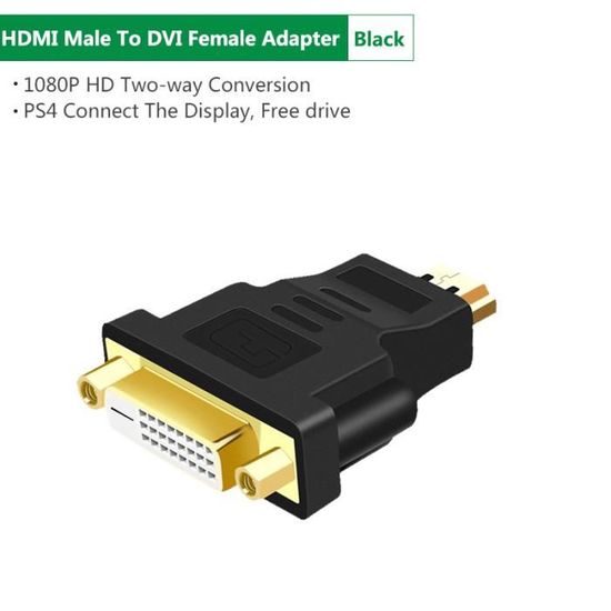 HDMI to DVI Câble Dvi Vers Hdmi Adaptateur Bidirectionnel Hd 1080p Dvi