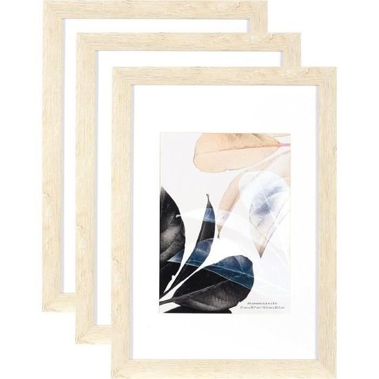 Cadre Photo A4 | Bois De Chêne | Bois Véritable | Plexiglas | Cadre ...