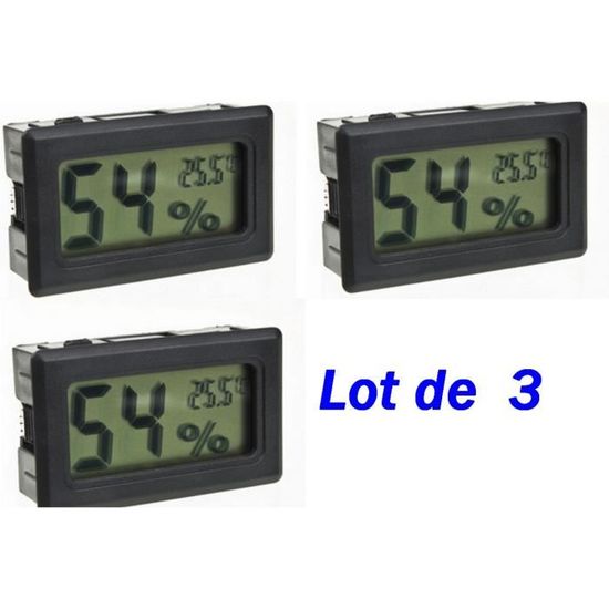 3x thermomètre hygromètre digital humidité Lot de3