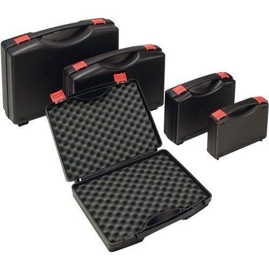 Mallette De Rangement Pour Toupies De Combat (Beyblade) - Boîte Organisatrice Noire Avec Mousse Compartimentée - Pour Accessoires Et Pièces