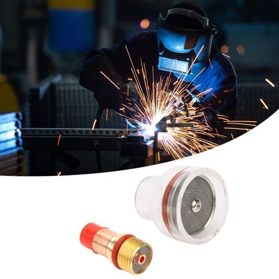 Tasse En Verre Pour Torche TIG - Collet Lentille Gaz - Compatible TIG-17/18/26 - 1.6mm