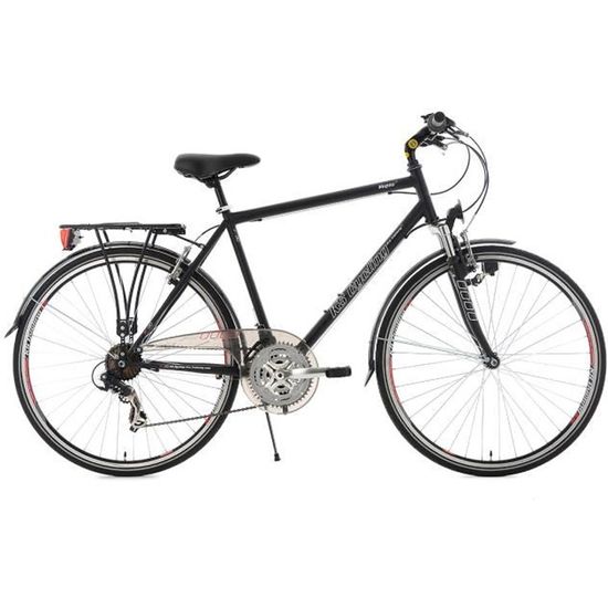 VTC 28" Vegas noir TC 53 cm - KS CYCLING - Vélo tout chemin avec cadre acier et 21 vitesses SHIMANO