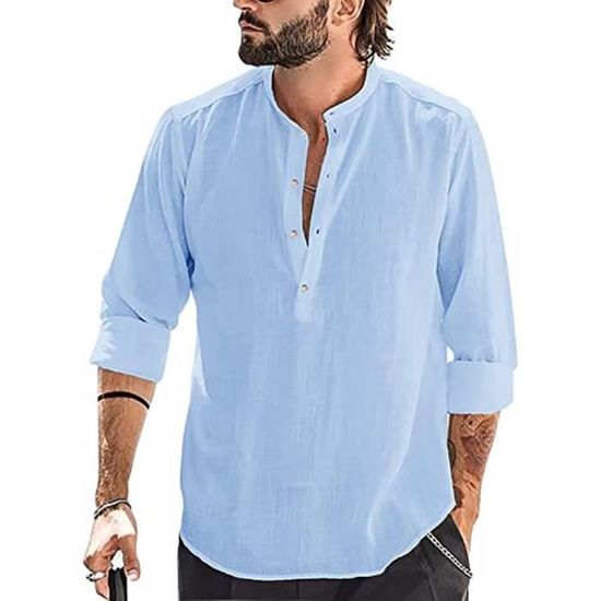 Vêtement Plage Décontracté Chemise Homme Zetieny Manches Courtes été - 95% Polyester 5% élasthanne - Col Italien - Coupe Régulière - Uni Chemise Plage Casual Solid Polyester