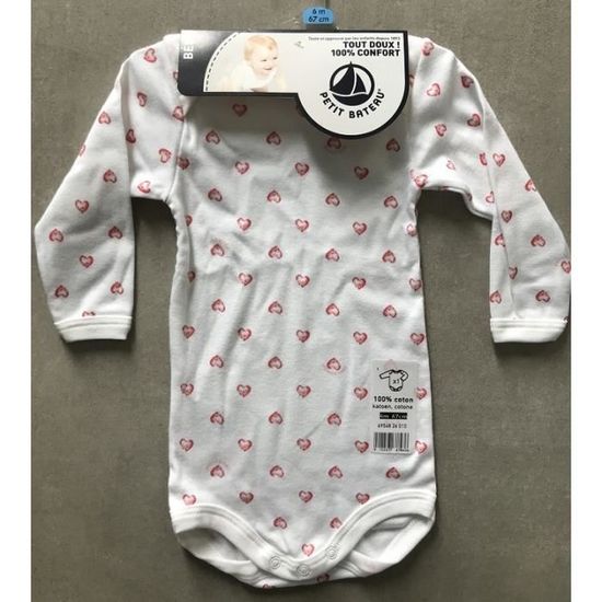 Body manches courtes Garçon 24 mois Petit bateau 100% coton