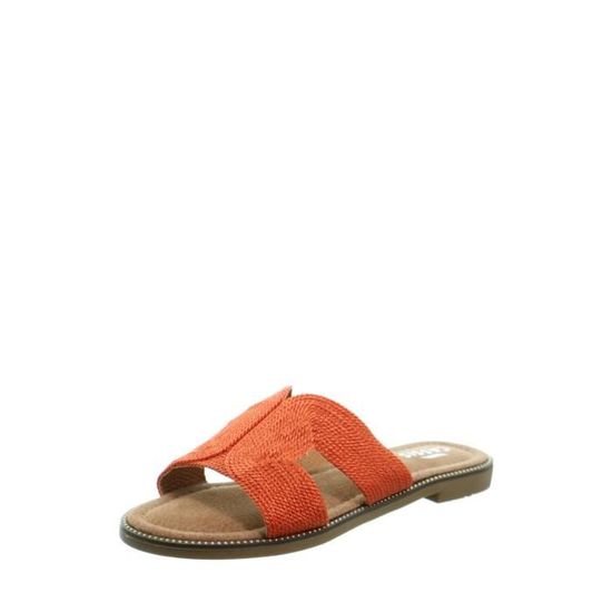 Sandales Cassis Stone ref 52401 Orange Orange Cdiscount Chaussures