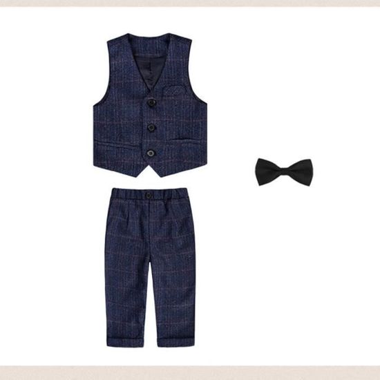 Gilet Boutonné Coton Gilet Sans Manches Bébé Garçon Costume