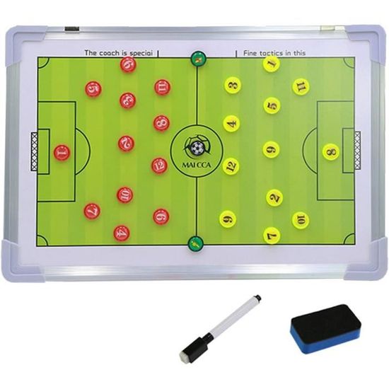Tableau tactique professionnel cadre aluminium pour coachs CARNET