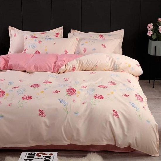 Parure de lit 2 personnes en polycoton 57 fils 200x200cm | Leroy Merlin