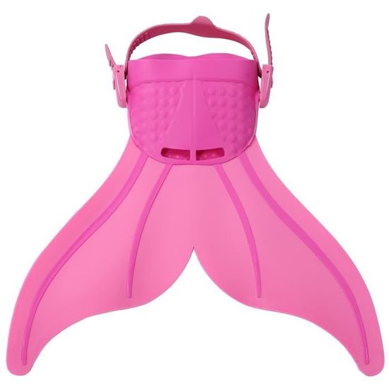 DEBAIJIA Palmes Sirène Monopalme Enfant - Nageoires Plongée Queue Sirène 49x46cm Bleu, Palmes Natation Monopalme PP Silicone