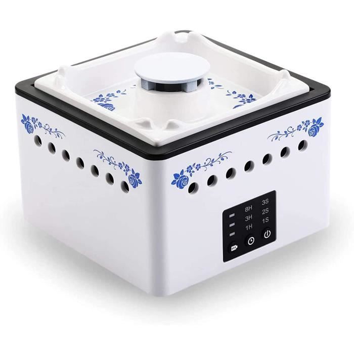 Cendrier Purificateur Sans Fumée - Aspiration 360°, Filtres Charbon, Minuterie Auto, Piles AA, Pour Maison, Bureau, Voiture