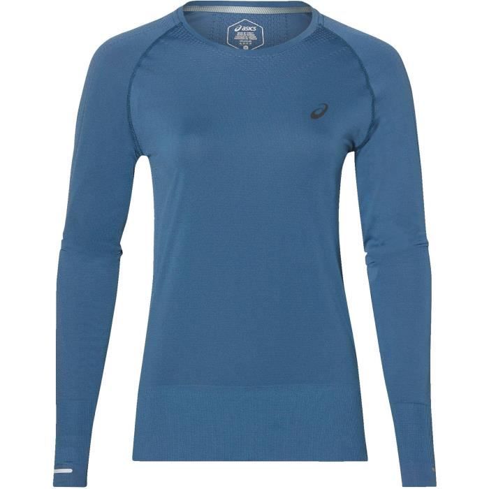 ASICS T-shirt de running Seamless - Femme - Bleu