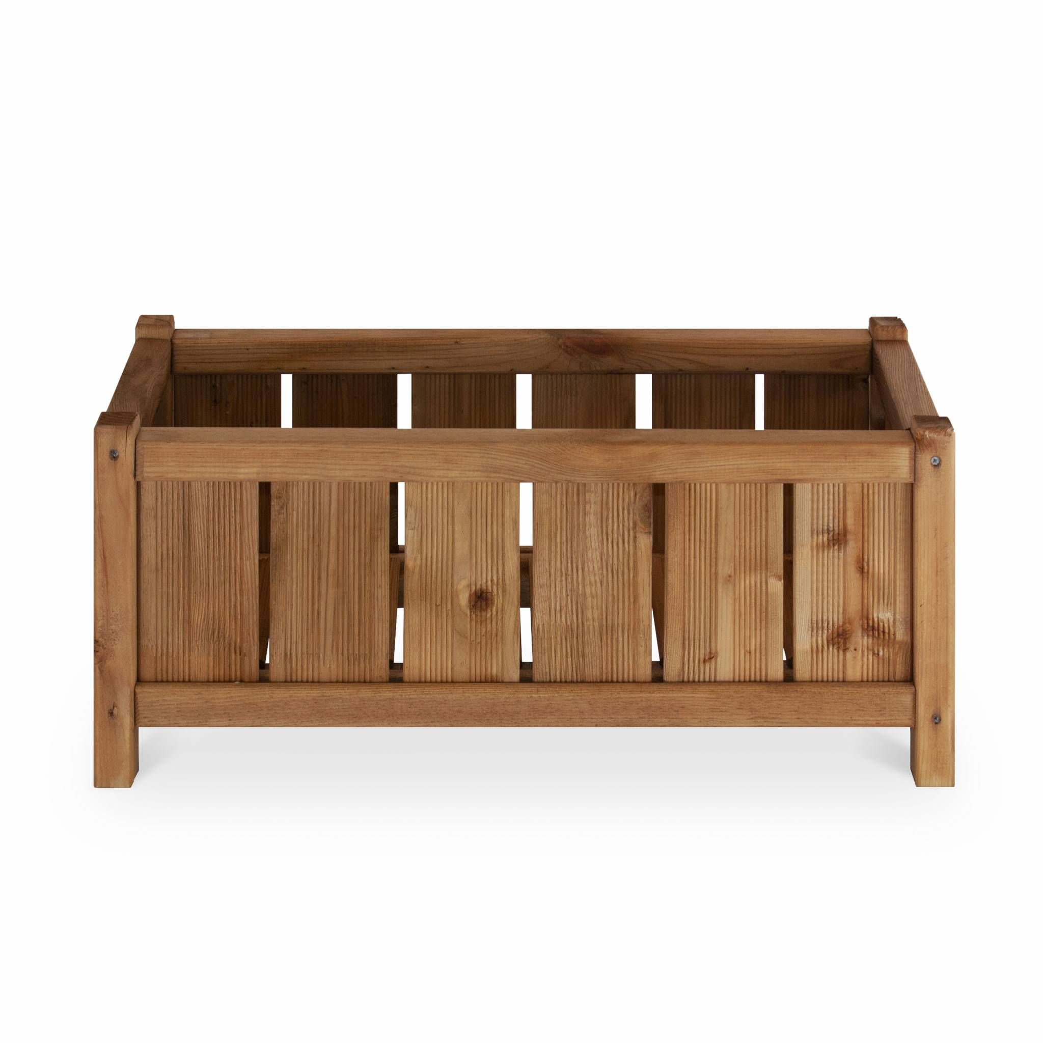 Bac à fleur en bois rectangulaire Hirondelle, 65 x 30 cm, 20 L – cache pot en pin autoclave