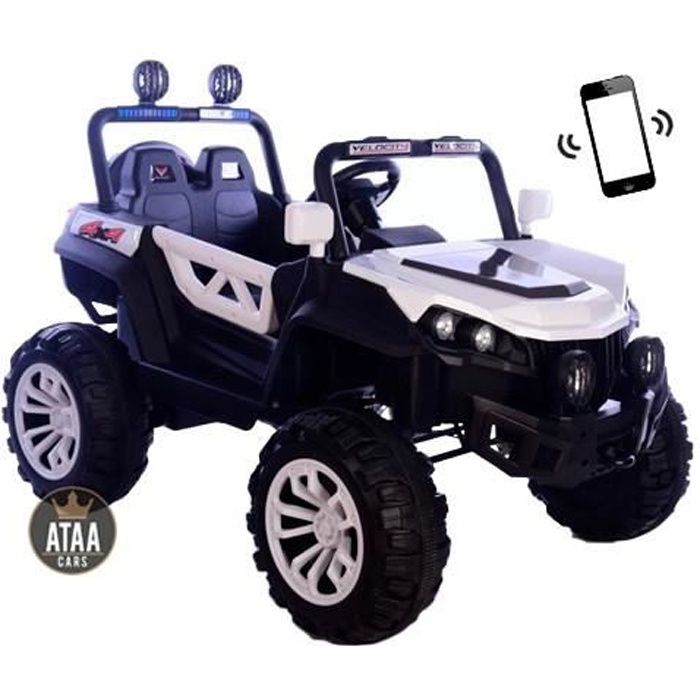 Buggy ATAA Rodeo 4x4 Blanc - Voiture Buggy électrique pour enfant avec batterie et télécommande