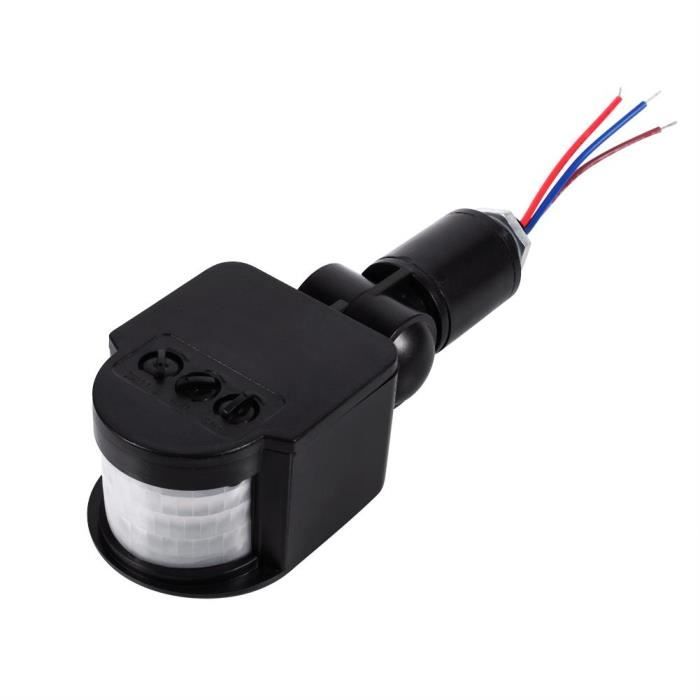 Interrupteur de lumière murale de détecteur de mouvement infrarouge infrarouge de sécurité de 90 ~ 250V 180 degrés de LED