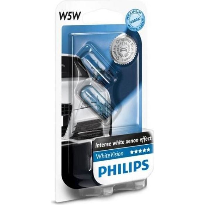 Ampoules W5W Philips White Vision