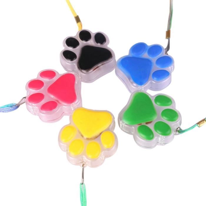 5 pièces dessin animé patte d'ours clignotant LED brillant collier pendentifs jouets lumineux TOURNIQUET - GYROSCOPE - CARROUSSEL