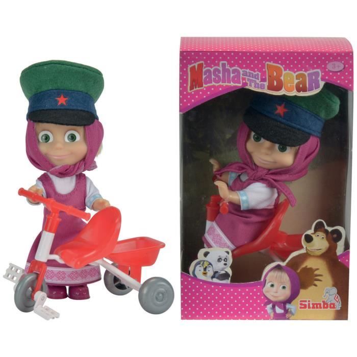 Simba Toys Masha Cm.12 Avec Tricycle - Jeux-Jouets
