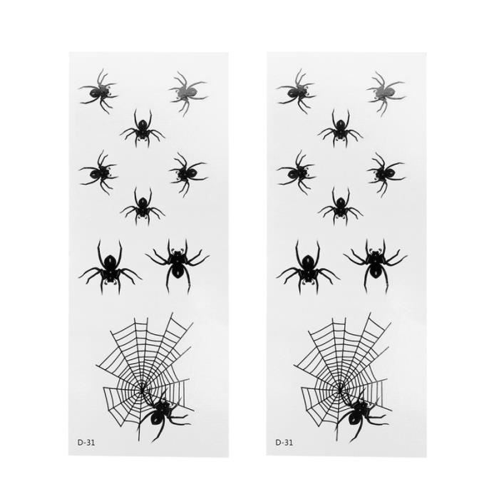 10 feuilles de pâtes de tatouage créatif mignon araignée dessin animé autocollant de pour TATTOOS - BODY JEWELERY - HAIR JEWELERY