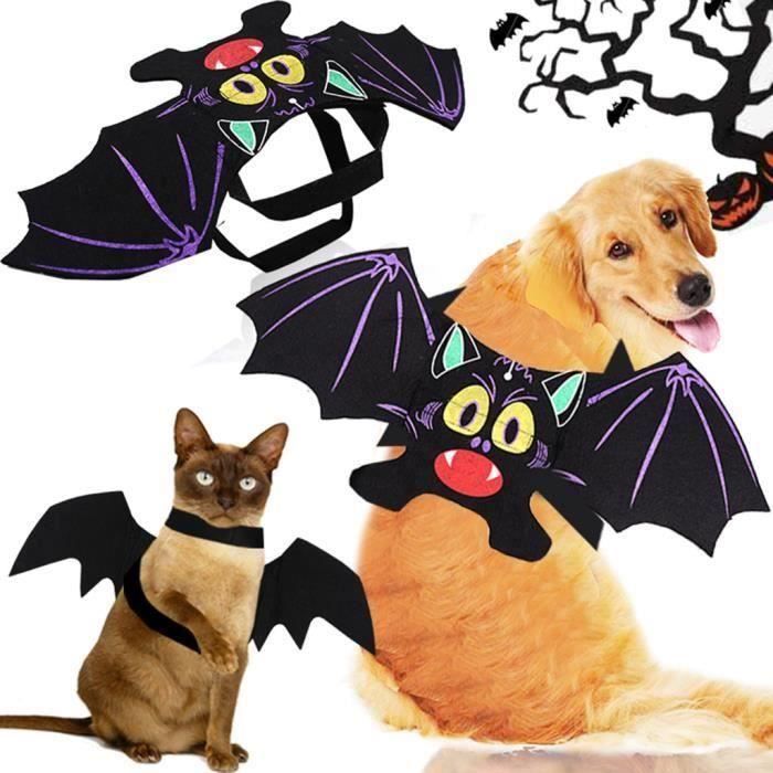 KIT VETEMENT - Halloween Bat Transformé vêtements pour chien Pet Tissu Gilet Harnais ceinture pectorale S Pr51944