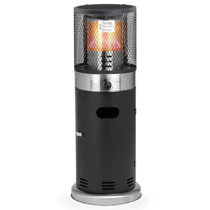 Chauffage d’extérieur gaz 7.3kw–Bali OUTDOORS – Parasol chauffant–véritable flamme. roulettes . Chauffage d'appoint en inox