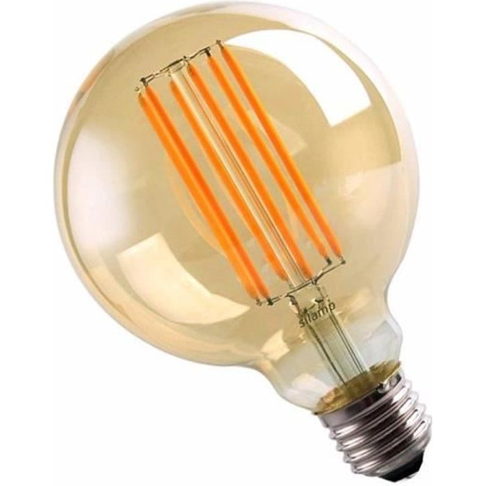 Ampoule E27 LED Filament 6W 220V COB G95 360° Globe - Blanc Chaud 2300k - 3500k Silumen