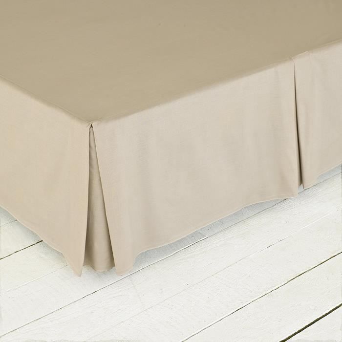 Great Knot, Easy Care percale Range 180 Nombre de base Valance fil feuille (Super King 182 x 200 + 40cm, Blossom Brown)