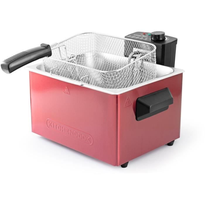KITCHENCOOK - FR5050_INOX_RED - Friteuse - 2000W - 5L - Rouge