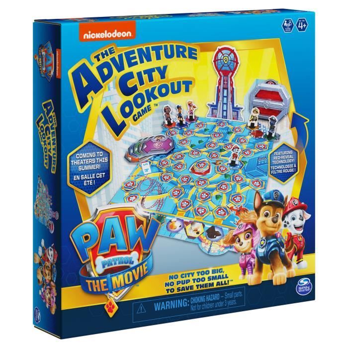 PAT PATROUILLE LE FILM - JEU DE PLATEAU La Pat' Patrouille - 6062264 - Jeu de société Enfant 4 ans - Jeu avec Cartes et Personnages
