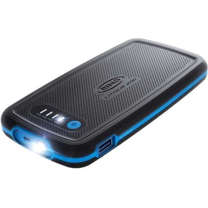 RING Booster démarreur rechargeable 12 V - Lithium 200 - 600 mAh - USB - LED