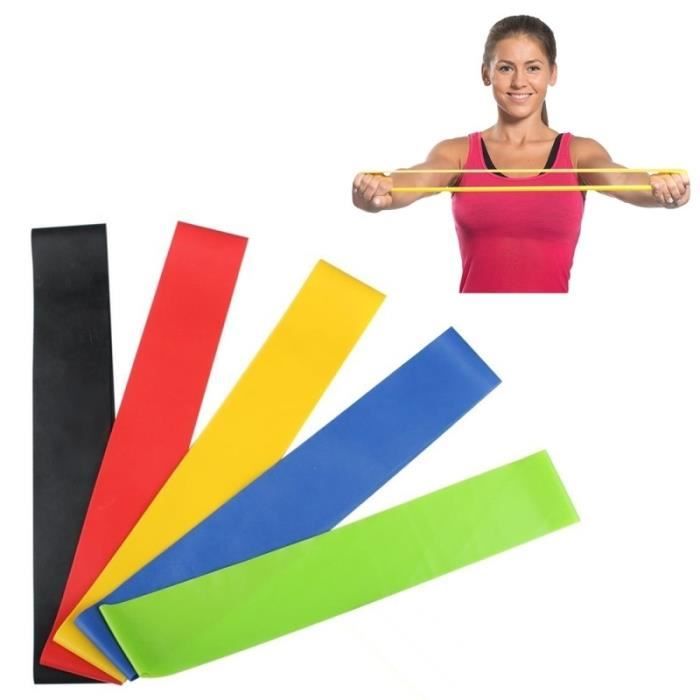 Appareils pour Biceps 5 couleurs Noir Bleu Vert Rouge Jaune lourds Bandes de résistance plus épaisses Fitness latex naturel bracelet