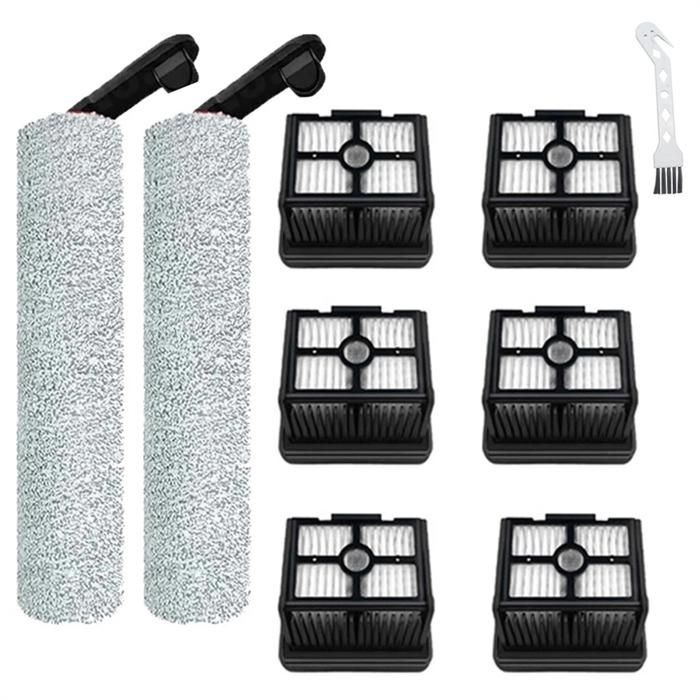 Kit Pièces Rechange Pour Aspirateur Dreame H12 Pro / H12 Dual - 2 Brosses + 2 Filtres HEPA + Brosse Nettoyage Brosses Rotatives Microfibre H12 Dual