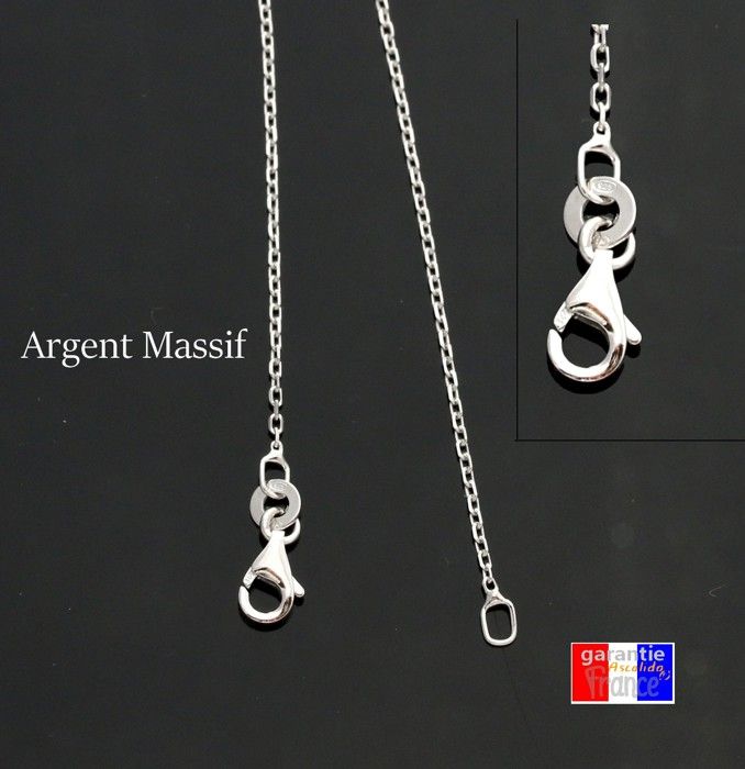 fine chaine longue 60cm homme en argent massif rhodié idéale pour pendentif maille forçat fine chaine longue 60cm homme en argent massif rhodié idéale pour pendentif maille forçat