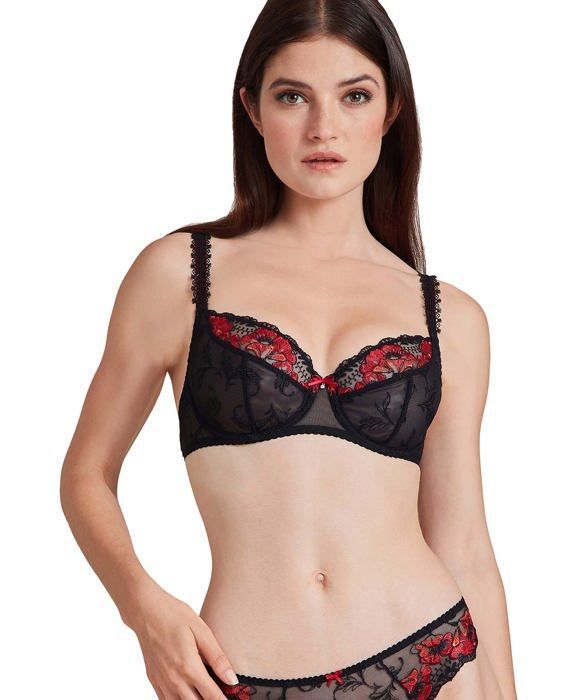 Soutien gorge Aubade IBF13 A Fleur de Toi Soutien Gorge Plongeant Femme Rouge Prodig Cdiscount Pret a Porter