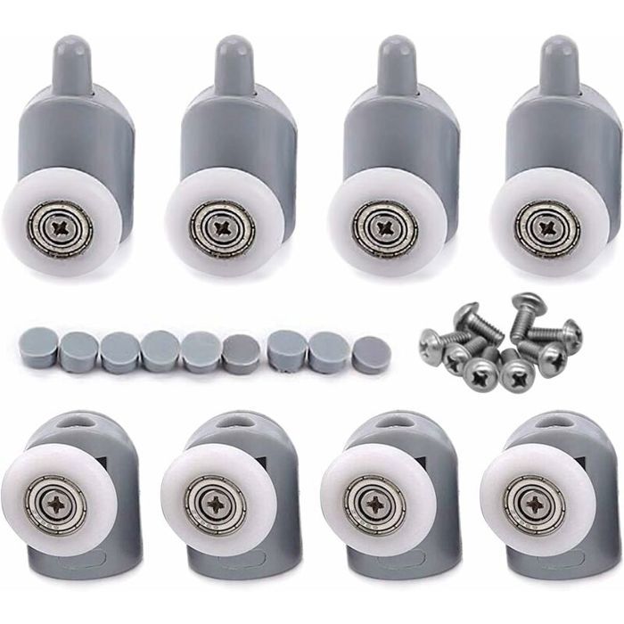 8 Pcs Galet Rouleau Roulette Roue pour Porte de Douche Coulissante