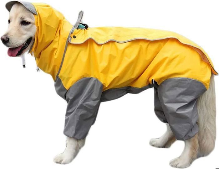 Meilleurs prix pour Manteau imperméable pour chien avec capuche amovible, manteau extérieur réglable avec cordon de serrage, 16