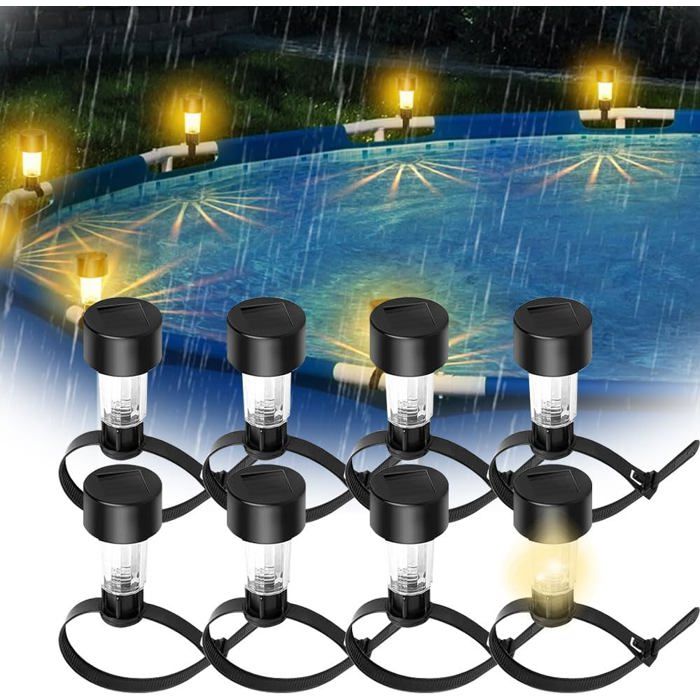 8 Pièces Lumiere Piscine Hors Sol Eclairage Piscine Lampe Piscine