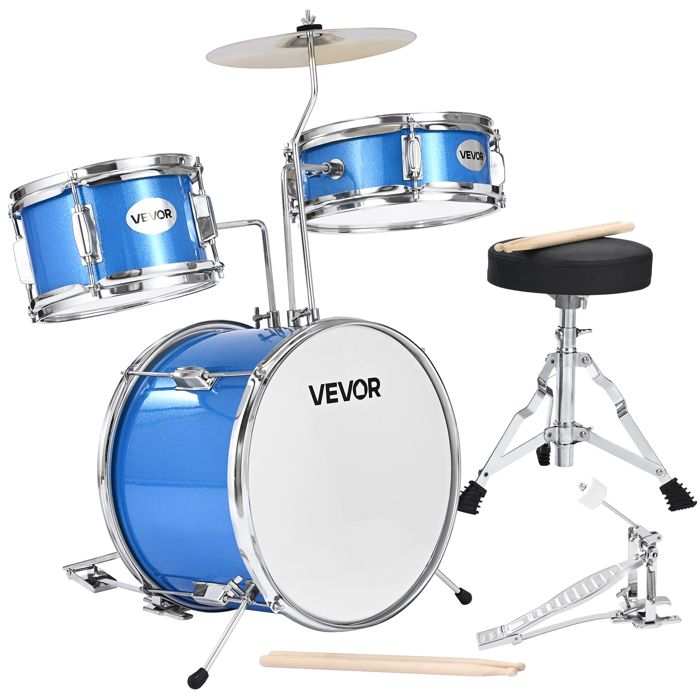 Batterie Enfant Verdantree – 5 Tambours Ajustables + Baguettes Mousse, Jouet Musical 3-5 Ans