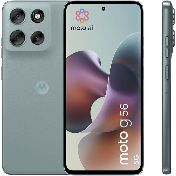 Smartphone Motorola g 56 - 8 Go RAM 256 Go Écran 672 50 MP Gris Ciel