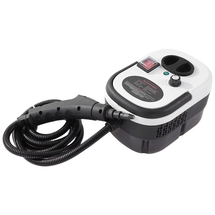 Nettoyeur vapeur portable température sous pression avec têtes de brosse pour meubles de cuisine salle de bain voiture blanc - Zurabini