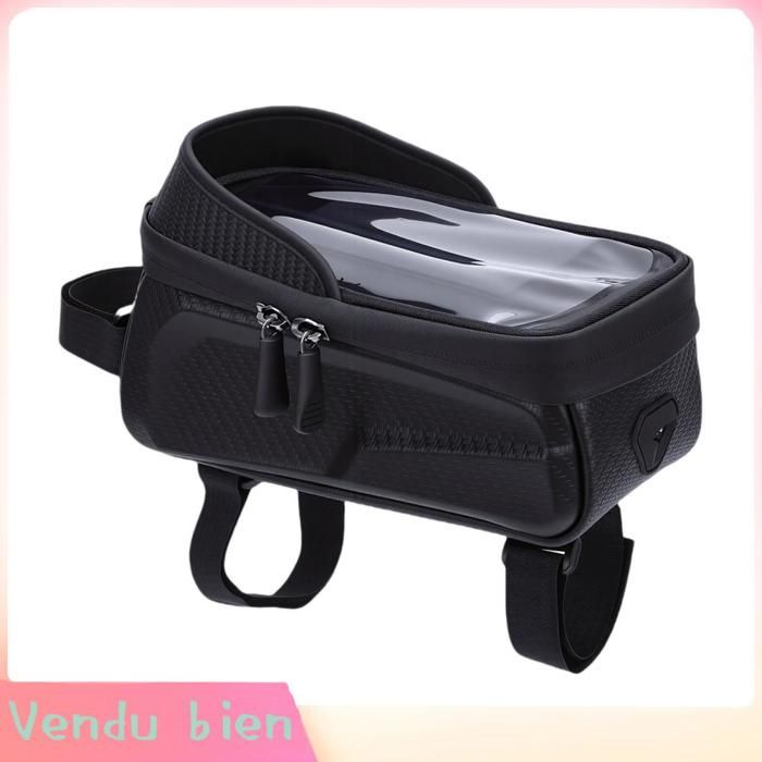Garosa Vélo à cadre de vélo Sac de cadre de vélo étanche à coque rigide EVA sac de Tube supérieur de vélo sport velo Noir 1L