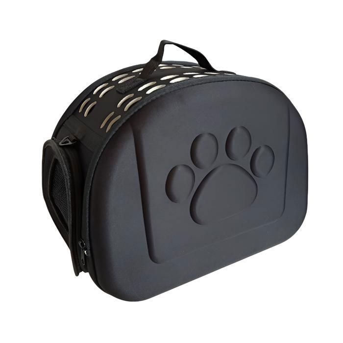 VIRIECH - 42 x 33 x28.5cm Noir Sac Rigide de Transport pour Chat (Respirant Léger Pliable)