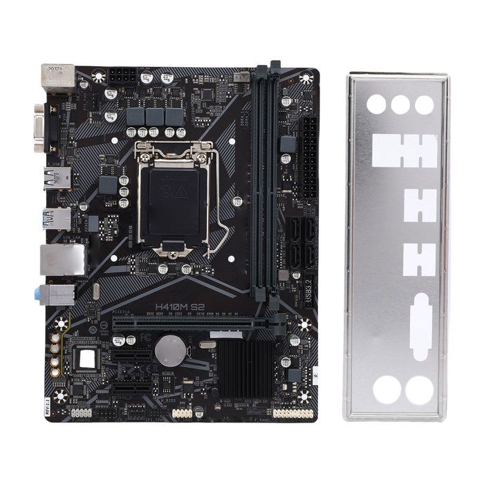 Shipenophy Carte mère H410M-S2 H410M-S2 carte mère M-ATX 2xDDR4 DIMM Slot prise en charge pour LGA 1200 10e informatique rangement