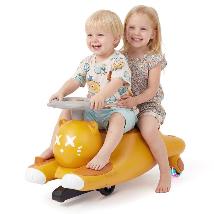 Voiture à bascule électrique enfant Véhicule à pédales 12V Jouet roulant sûr stable Dès 2 ans Intérieur/extérieur