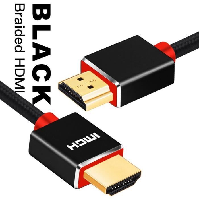 3m Aluminium 8K HDMI 2.1 Câble HDMI QGeeM 8K 48Gbps HDMI 2.1 Fil