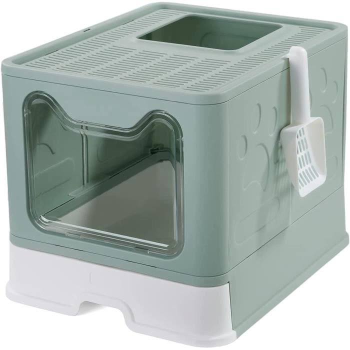 Meilleurs prix pour Bac à litière pour Chat - MARQUE - Modèle - Vert - Entrée supérieure - Design semi-fermé - Bac amovible