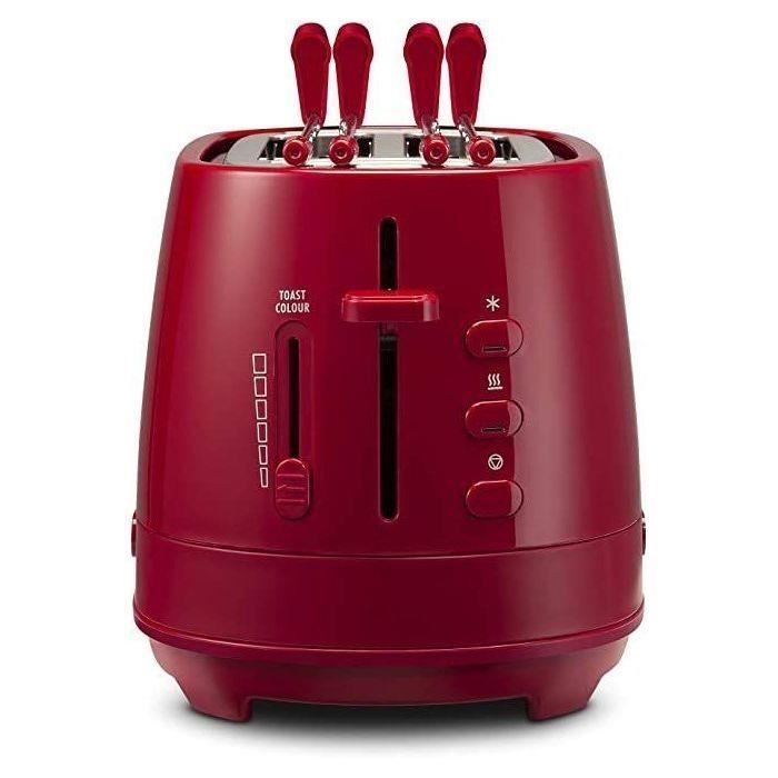 Dè Longhi CTLAP2203 Grille-pain avec pinces 550 W rouge