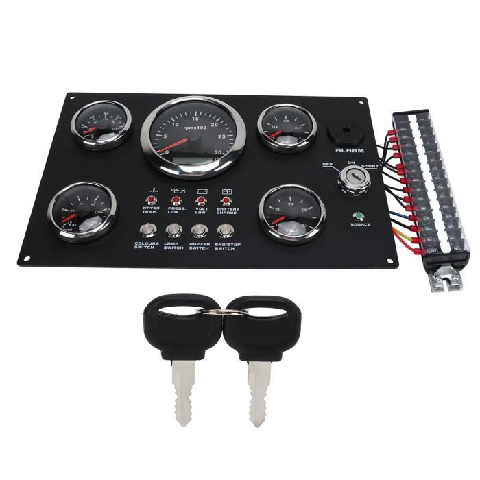 Jauge De Niveau Carburant Numérique Leapiture 2in1 - Affichage Digital 8 Couleurs, 12V/24V, Pour Voiture, Moto, Bateau
